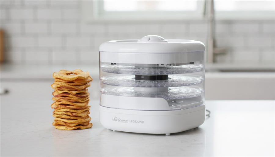 Elite Gourmet EFD329WD SlimStore collapsible dehydrator