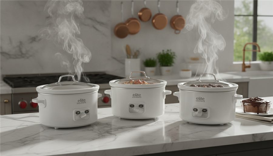 Elite Gourmet mini slow cookers
