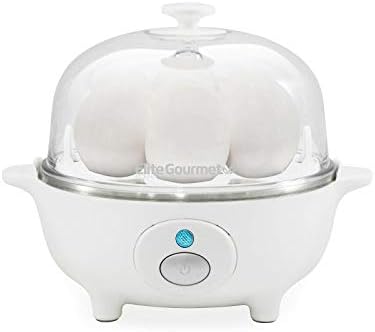 Elite Gourmet EGC-007 Rapid Egg Cooker, 7 Easy-To-Peel, Hard, Medium, Soft Boiled Eggs