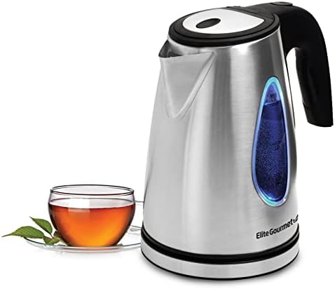 Elite Gourmet EKT-1271 Ultimate 1.7 Liter Electric Kettle – Stainless Steel Design & Cordless 3