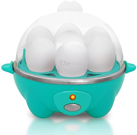 Elite Gourmet Easy Electric 7 Egg Capacity Soft, Medium, Hard-Boiled Cooker Poacher, Scrambled