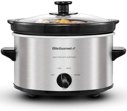 Elite Gourmet MST-275XS Electric Oval Slow Cooker, Adjustable Temp, Entrees, Sauces