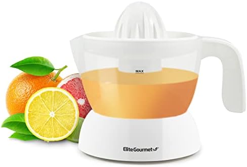 Elite Gourmet ETS-411 BPA-Free 30-Watt Electric Citrus Juicer Extractor: Compact Large Volume P