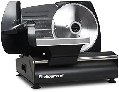 Elite Gourmet EMT-625B Ultimate Precision Electric Deli Food Meat Slicer Removable Stainless St