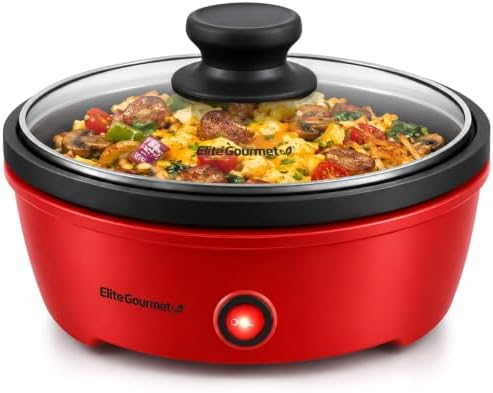 Elite Gourmet EGL-6101 Personal Stir Fry Griddle Pan, Rapid Heat Up