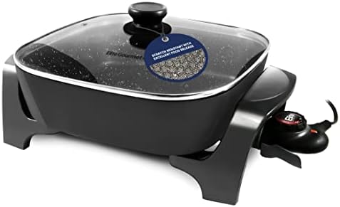 Elite Gourmet EG6201 Extra Deep 12"x12"x3.2" (7.5Qt.) Scratch Resistant Dishwasher Safe