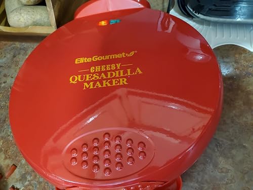 Elite Gourmet EQD-413 Electric Non-Stick 8" Quesadilla Maker, Easy-Slice 6-Wedge
