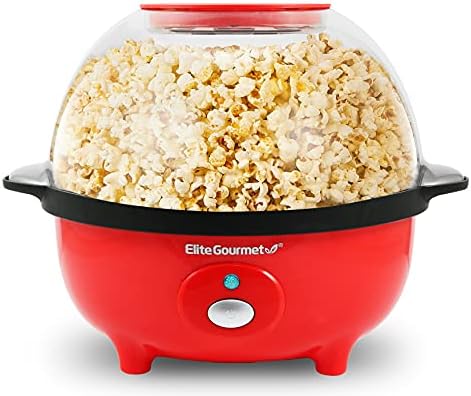 Elite Gourmet EPM330R Automatic Stirring Ceramic Nonstick 12-cup Popcorn Maker