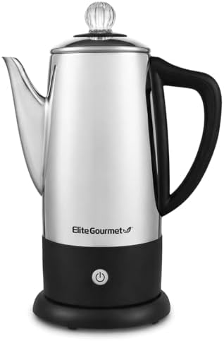 Elite Gourmet EC812 Electric 12-Cup Coffee Percolator with Keep Warm