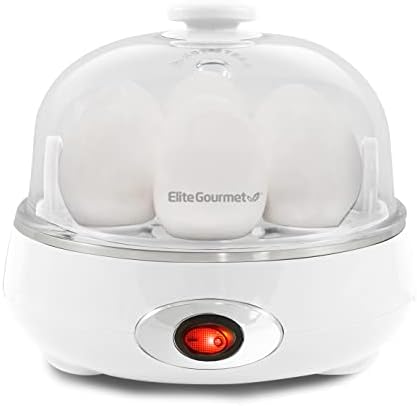 Elite Gourmet EGC007CHW Easy Electric 7 Egg Capacity Cooker, Poacher, Omelet Maker, Scrambled