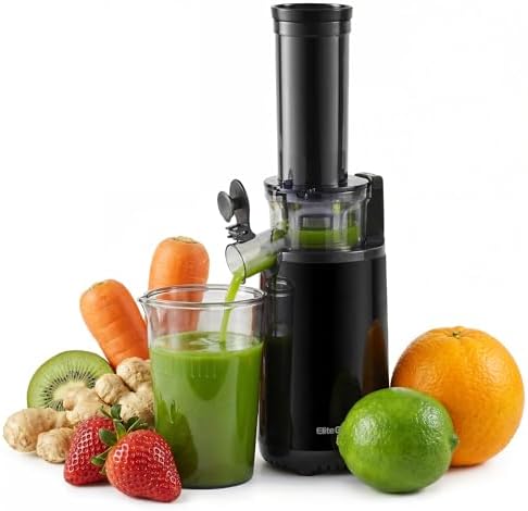 Elite Gourmet EJX600 Mini Compact Small Space-Saving Masticating Slow Juicer Cold Press Juice E