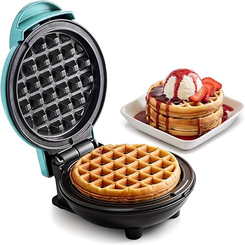 Elite Gourmet Electric Nonstick 4.5-Inch Belgian Mini Waffle Maker | Perfect for Hash Browns