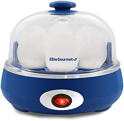 Elite Gourmet EGC007CBL# Rapid Egg Cooker, 7 Easy-To-Peel, Hard, Medium, Soft Boiled Eggs