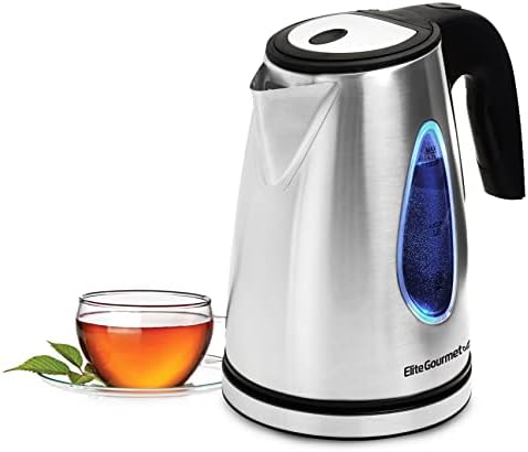 Elite Gourmet EKT-1271# Ultimate 1.7 Liter Electric Kettle – Stainless Steel Design & Cordless