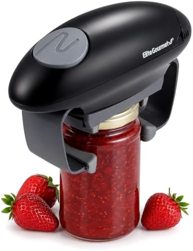 Elite Gourmet EJO800 High Power Torque Automatic Battery Operated Electric Jar Opener