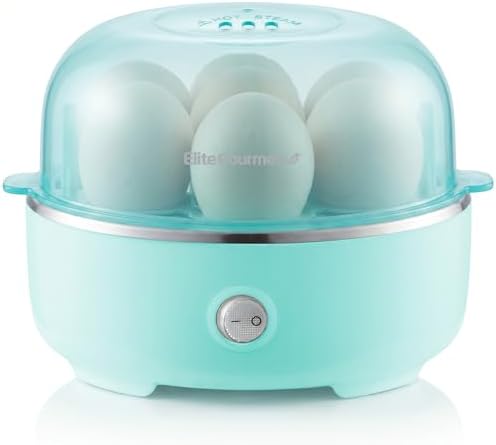 Elite Gourmet EGC115M Easy Egg Cooker Electric 7-Egg Capacity, Soft, Medium