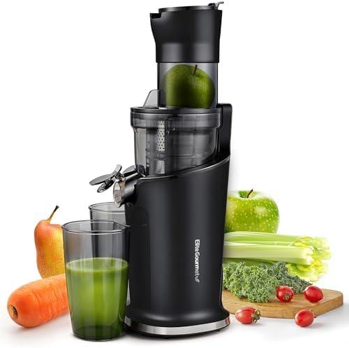 Elite Gourmet EJX017 Whole Fruit 3” Feeding Chute, Dynamic Masticating Slow Juicer