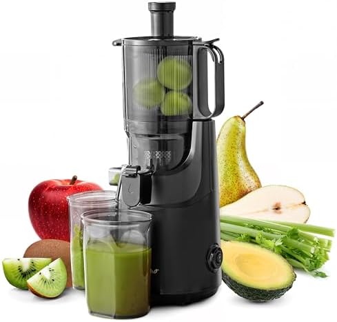 Elite Gourmet EJX320 Big Mouth Whole Fruit 5.2” Self-Feeding Chute