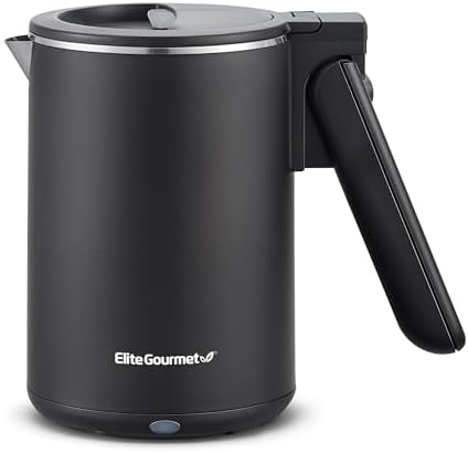 Elite Gourmet Dual Voltage 120-230V, Travel Double Wall Insulated Cool-Touch