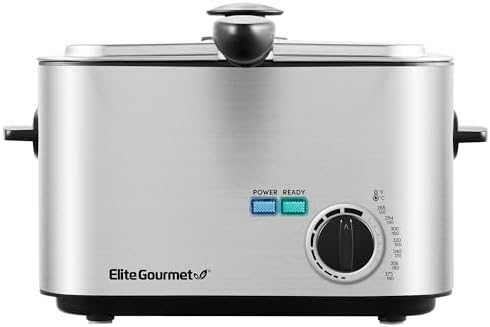 Elite Gourmet EDF1116 Electric 1.2 Qt. / 4.8 Cup Oil Capacity Deep Fryer