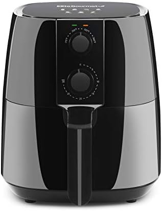 Elite Gourmet EAF-4617X Electric Digital Hot Air Fryer, 1350Watts, Oil-Less Healthy Cooker