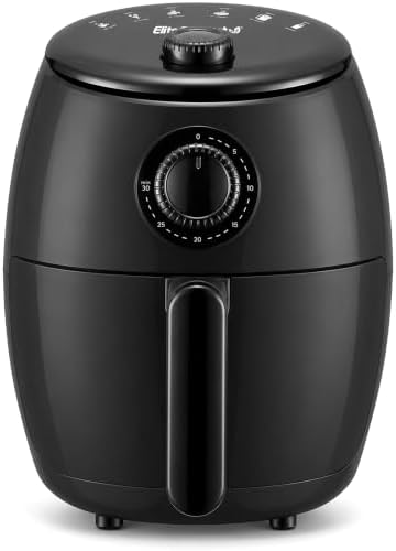 Elite Gourmet EAF0201X Personal Compact Space Saving Electric Hot Air Fryer Oil-Less Healthy Co