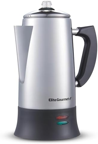 Elite Gourmet EC923 Electric Coffee Percolator, BPA Free, Keep Warm, Clear Brew Progress Knob