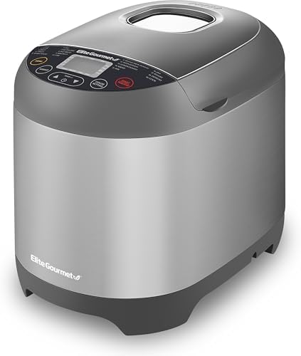Elite Gourmet EBM8103SS Programmable Bread Maker Machine, 3 Loaf Sizes
