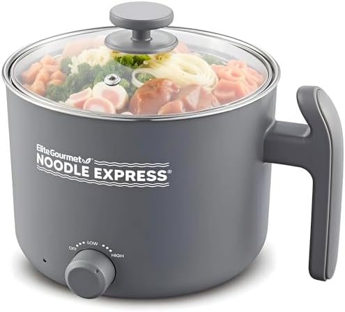 Elite Gourmet NOODLE EXPRESS™ Hot Pot, Prepare Ramen, Rice, Soups, Stews, Boil Water