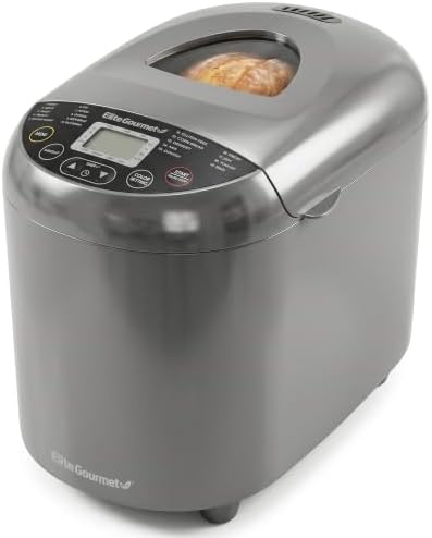 Elite Gourmet Programmable Bread Maker with PFAS-Free CERALAST™ Ceramic Pan, 2 lb Loaf